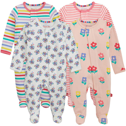 Magnetic Me Cloudstretch 4-Pack Bundle | Magnetic Baby Footie Pajamas