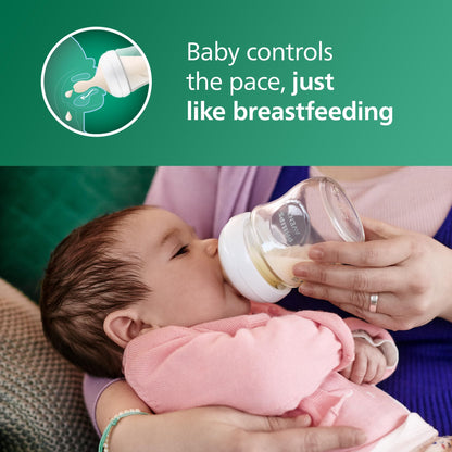 Philips Avent Glass Natural Baby Bottle with Natural Response Nipple.