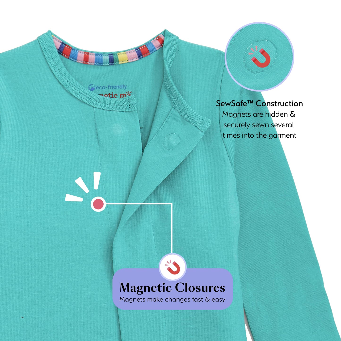 Magnetic Me Cloudstretch 4-Pack Bundle | Magnetic Baby Footie Pajamas